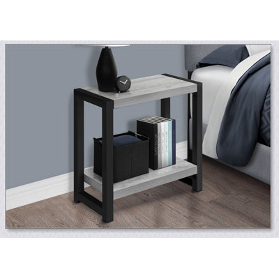 Élégante table d'appoint étroite à 2 niveaux pour les petits espaces, pour le salon et la chambre à coucher avec un design durable