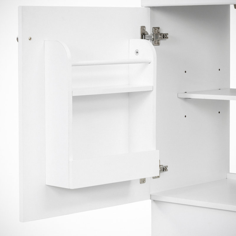 Meuble-lavabo simple 30 po avec plateau en céramique Louise, Blanc