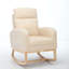 Chaise berçante avec pieds en bois massif-1675249533