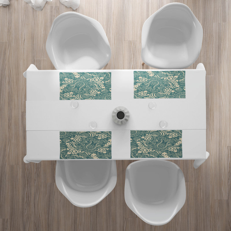 Polyester Floral Rectangle Placemat