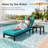 Outdoor Aluminum Chaise Lounge Chair with Side Table & Cushions, Rust-Resistant Adjustable Recliner for Patio, Pool, Deck-146123218