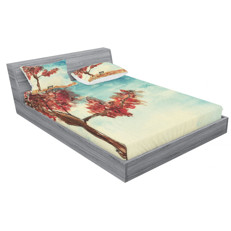 Microfiber Sheet Set, Queen Sheet Set with Fitted Sheet