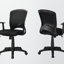 Chaise de bureau en laiton à hauteur réglable en polyester, noir H 39,10 po x l 23,52 po x P 23,52 po