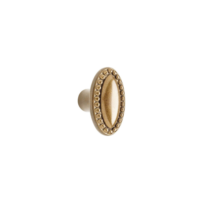 Maddox Bronze Oval Knob, Silicon Bronze Light