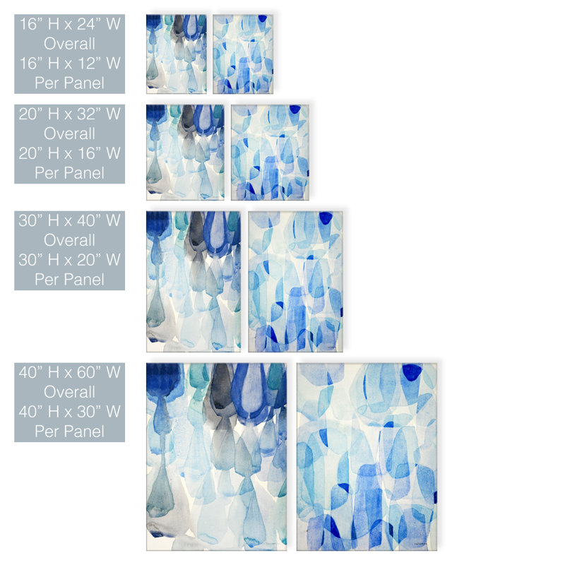 «Down Pour and Heavy Rain» par Norman Wyatt Jr., ensemble de 2 reproductions sur toiles tendues, H 16 po x l 24 po x P 1,5 po