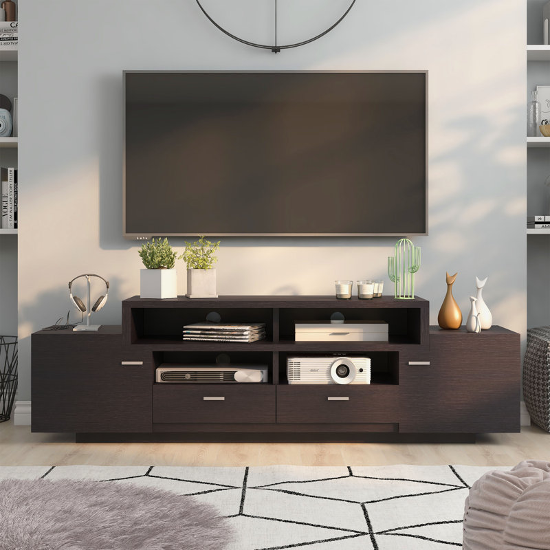 Meuble télé pour téléviseur de 47 po ou moins Accomac, Cappuccino