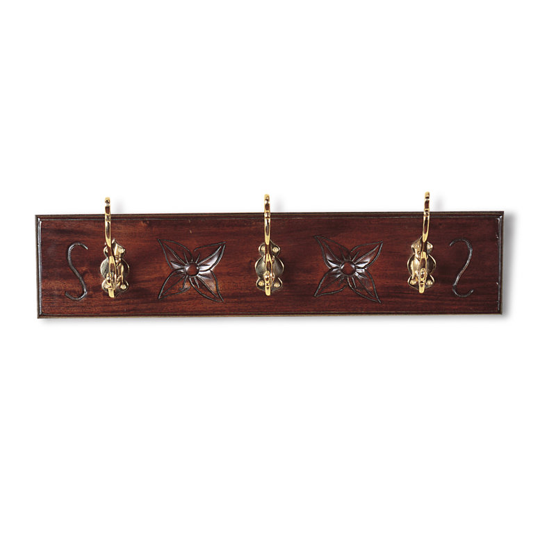 Keen Replicas Solid Wood Wall 3 - Hook Wall Mounted Coat Rack