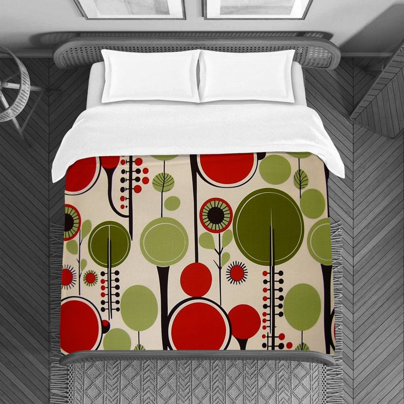 Funky Polyester Abstract Duvet Cover, Queen Duvet Cover