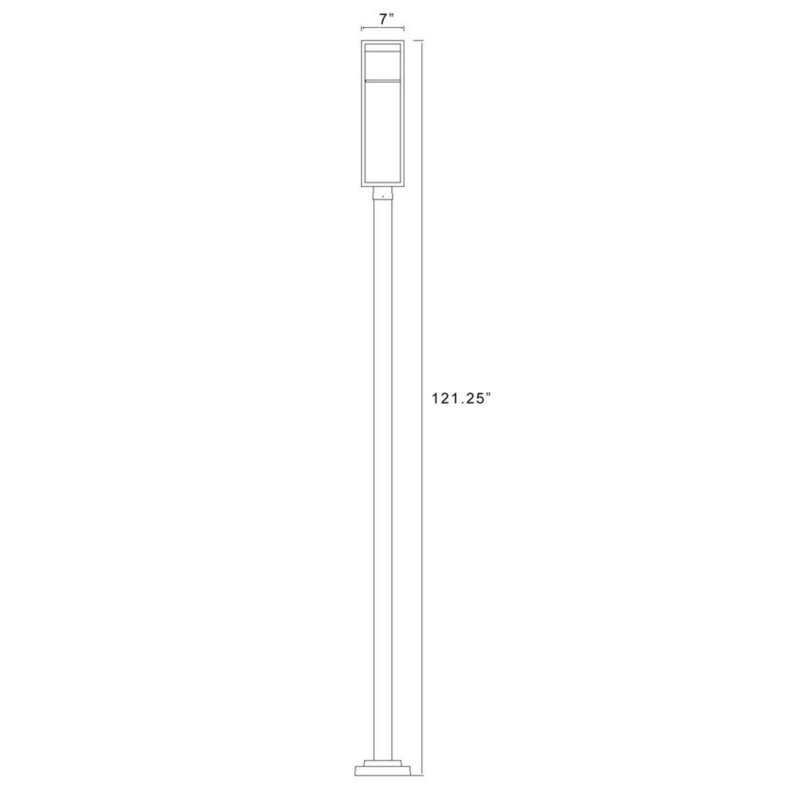 Esquibel 1-Light LED Lamp Post, 119.75" H x 9.25" W x 9.25" D