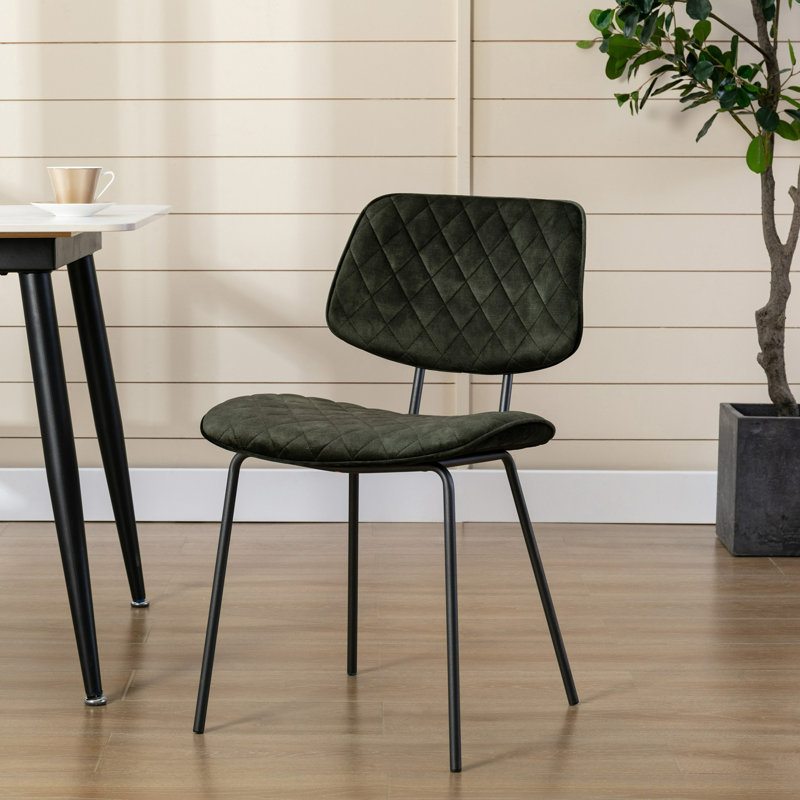 Chaise d'appoint en velours Caloundra, Vert