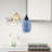 1-Light Matte Black Teardrop Pendant with Blue Art Glass Shade
