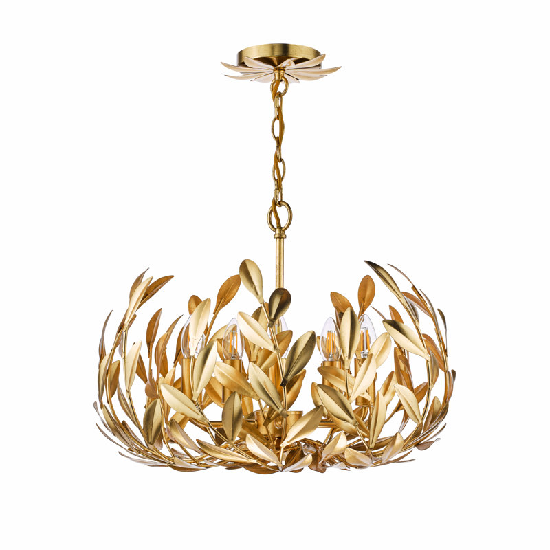 5 - Light Gold Leaf Pendant