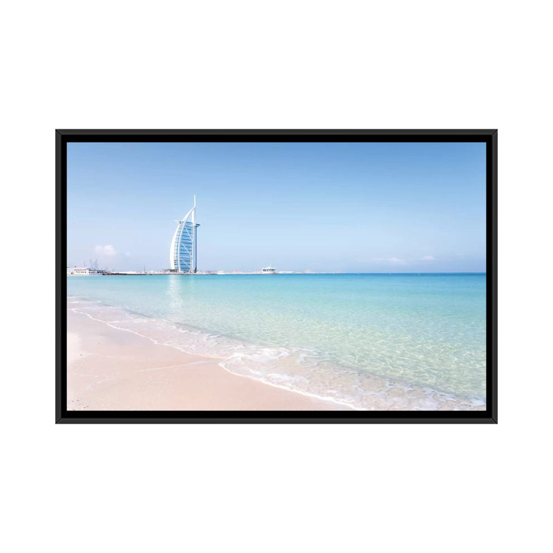 " Burj Al-Arab, Dubai, United Arab Emirates " by Matteo Colombo, 18" H x 26" W x 1.5" D, Black Framed Canvas, No Mat
