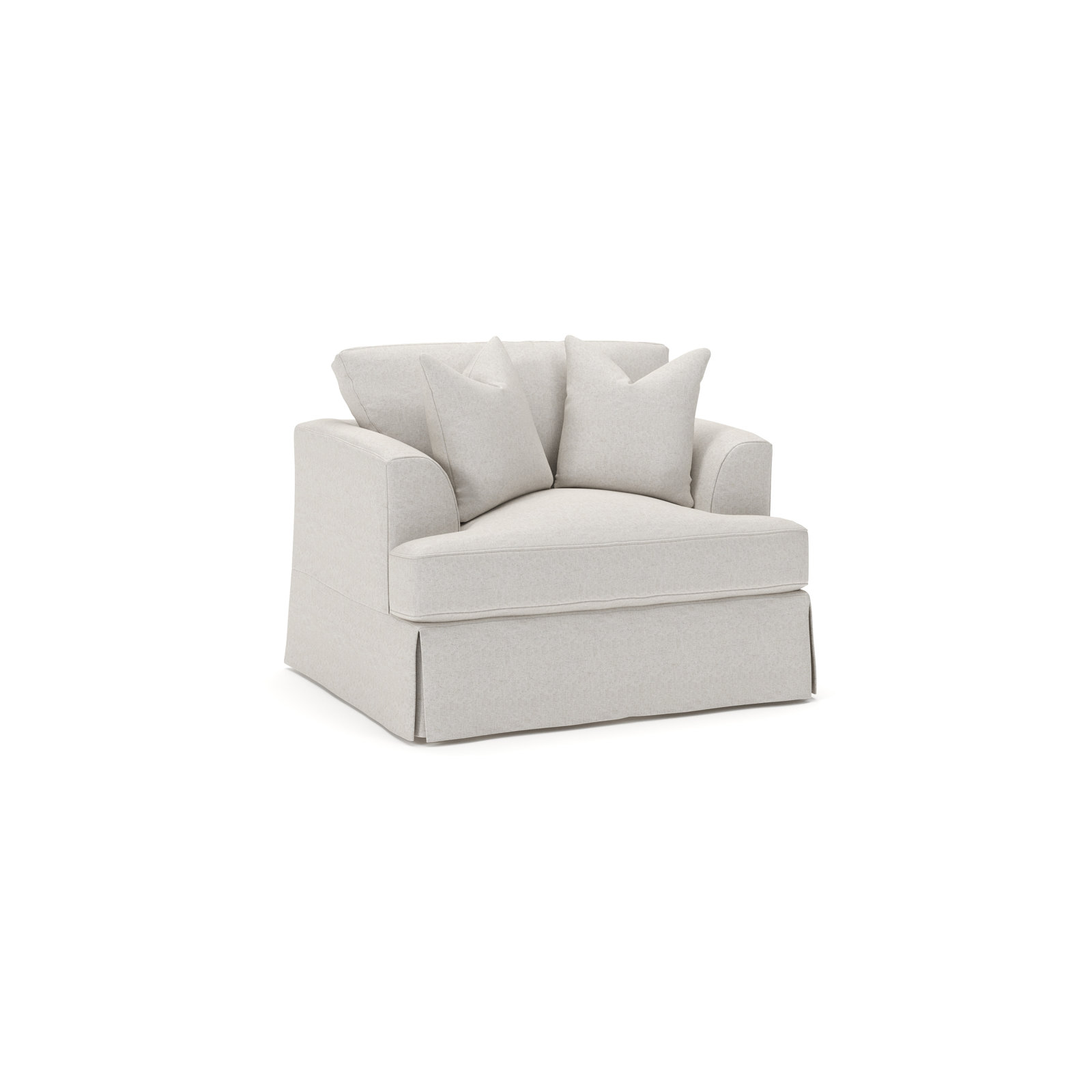 Lucia Upholstered Armchair, Macarena Light Gray Canvas