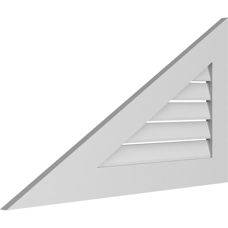 Pivot en uréthane fonctionnel triangulaire à montage en surface à gauche, apprêté, H 22,125 po x l 38 po x P 1 po