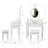 White Princess Vanity Desk Set With Mirror & Cushioned Stool, 4-Drawer Wooden Makeup Vanity Table For Girls' Bedroom, Dressing Table With Ample Storage-986134042