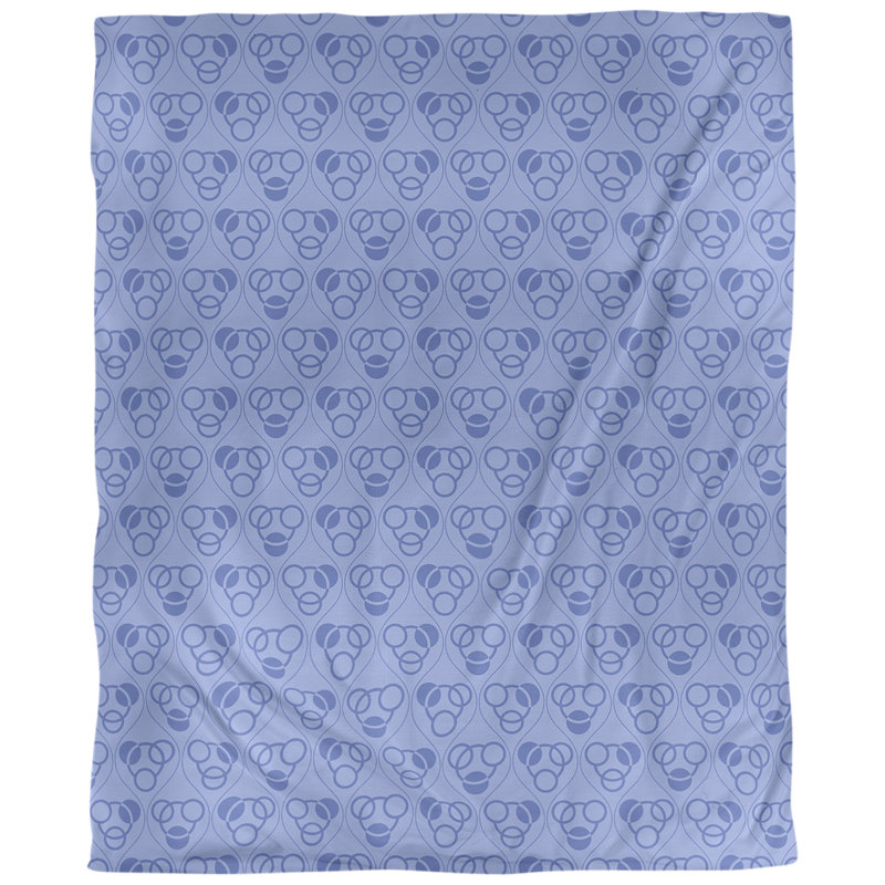 Tissu de cercles et d’ondulations, bleu, L 54 po x l 36 po, Lin naturel paloma
