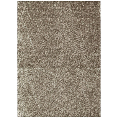 Terra Chocolate Washable Indoor-Outdoor Rug - 