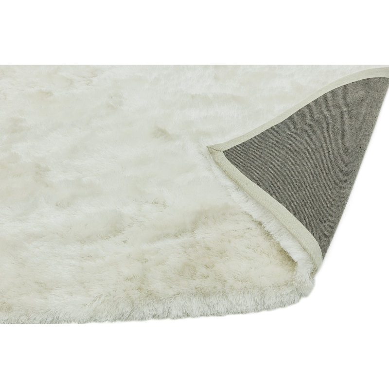 Boswell Silky Shaggy Ivory Area Rug, Rectangle 140 x 200cm