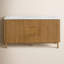 66" Double Bathroom Vanity In Light Reeded Birch
