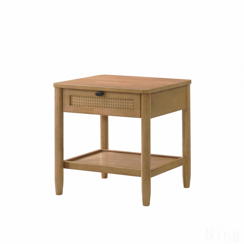 Table de chevet à tiroir simple avec tablette