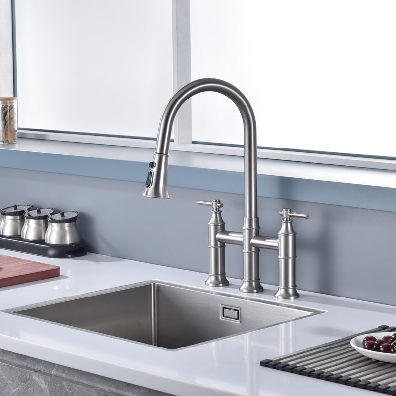 Robinet de cuisine rétractable Sumerain SWF6119PQ-XX, Nickel brossé