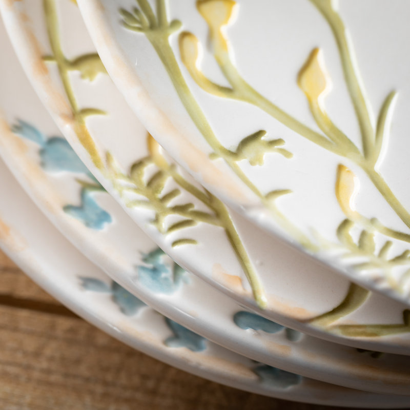 Valdes Herb Imprinted Snack Plates