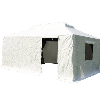 Housse pour abri de jardin 12 'x 16' imperméable toutes saisons avec parois latérales et fenêtres grillagées de conditions difficiles