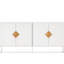 Buffet en bois massif avec poignée carrée, 4 portes, armoire de rangement double, meuble télé pour salon, fer à repasser et fer, peinture, protection de l'écurie - maintient l'apparence-1208784718