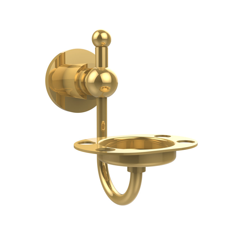 Porte-brosse à dents et gobelet Lera, Laiton poli