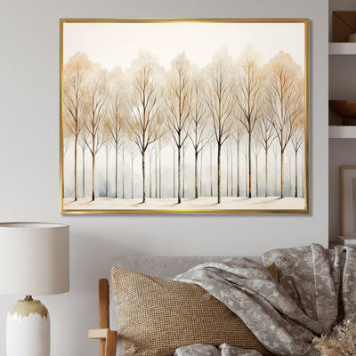 Forêt, arbres, minimalisme, art mural