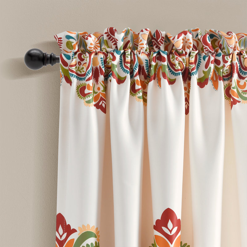 Room Darkening Curtain Pair, Turquoise, 52"W x 45"L