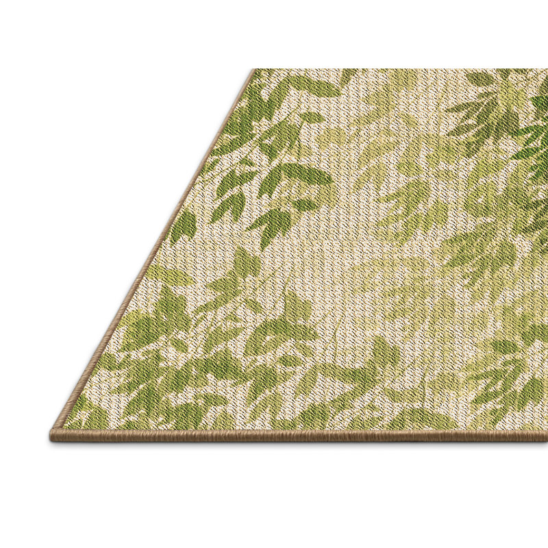 Tapis floral en laine vert, Rectangle 8 pi x 10 pi