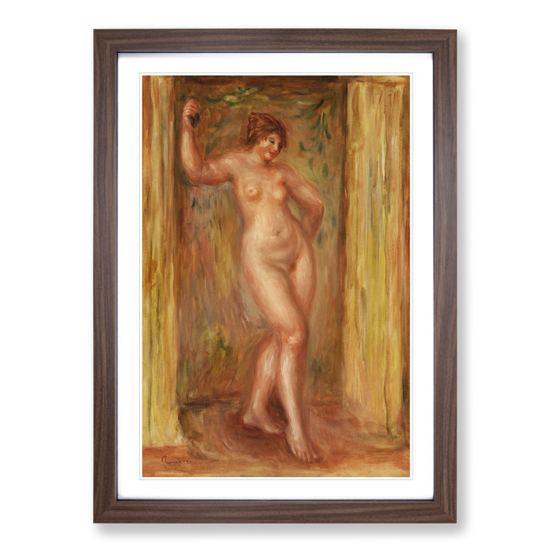 Nude with Castanets by Pierre-Auguste Renoir - Framed Print, 65cm H x 48cm W x 2cm D, Walnut Framed