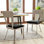 Chaise d'appoint à dossier trou de serrure Bagdai (ensemble de 2)