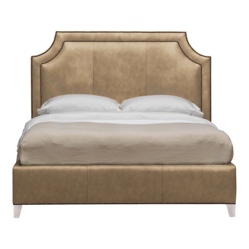 Audrey/Asher Leather Bed, Yes, Dove Gray, Ziggy Dune