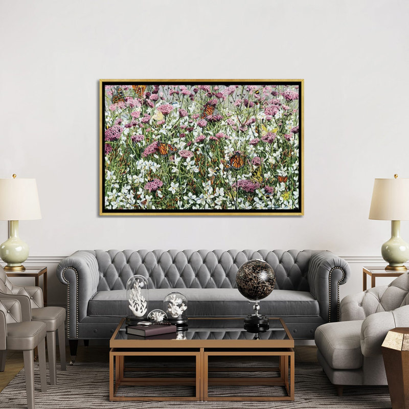 "High Summer" par Maggie Vandewalle-reproduction d’art, H 40 po x l 60 po x 1,5 po, Pas de tapis, Papier encadré doré