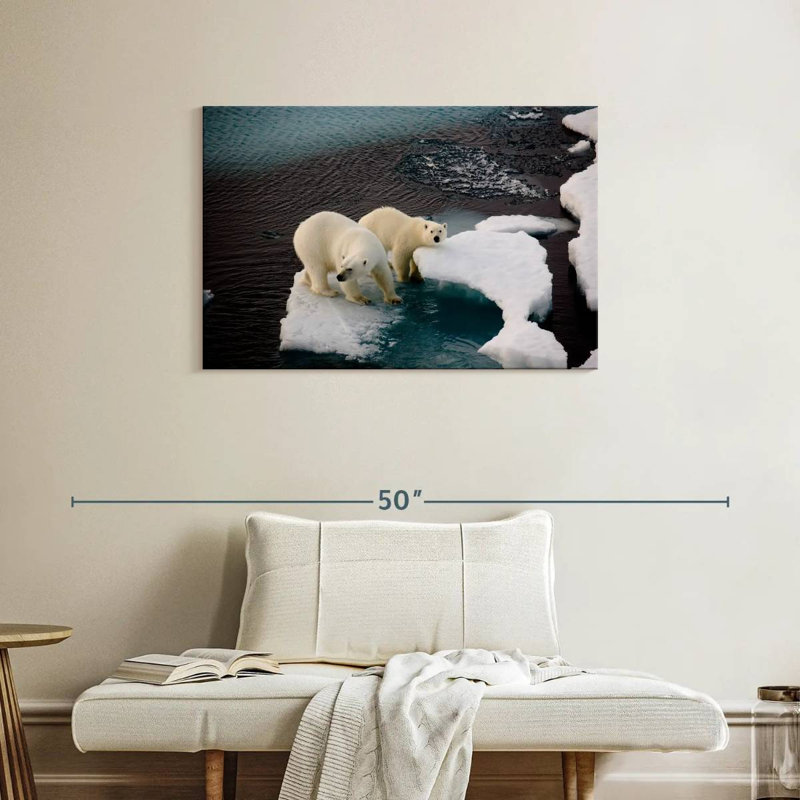 Crowle Ice Floe Polar Bear, 24" H x 36" W