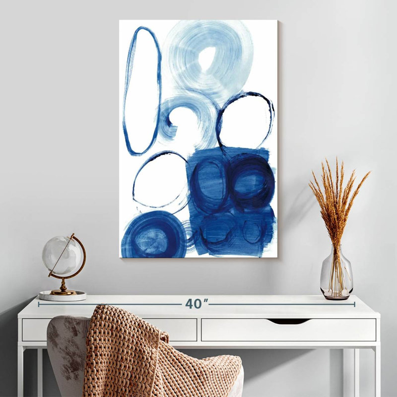 Étude du cercle bleu Avery I, H 30 po x l 20 po