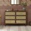 Marin with Cane 6 Drawer Dresser-916895817