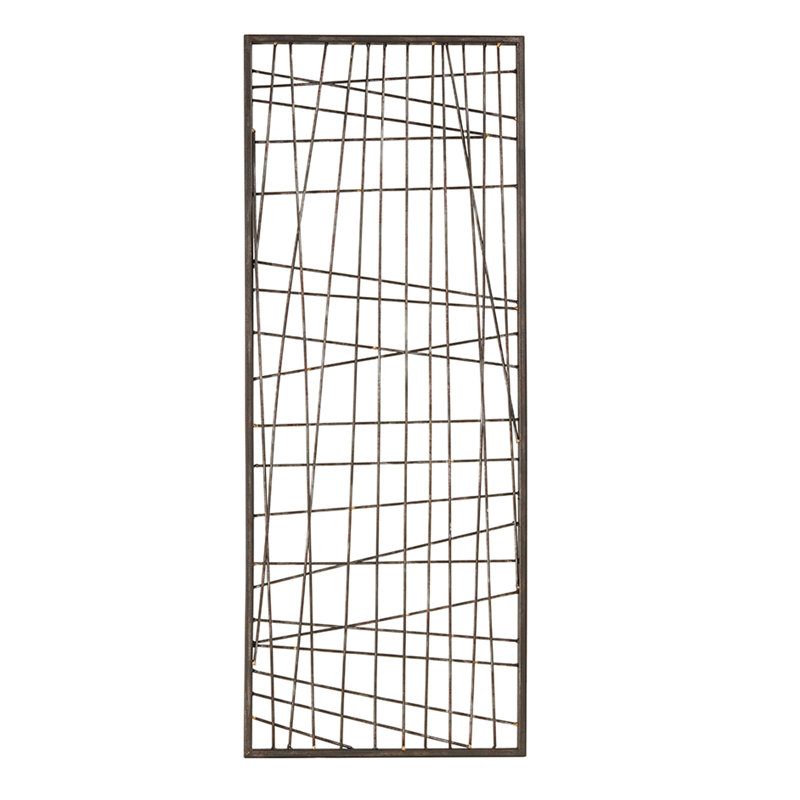Distressed Black Wall Art - Metal Construction For A Stylish Interior Decorative Item Finish Style