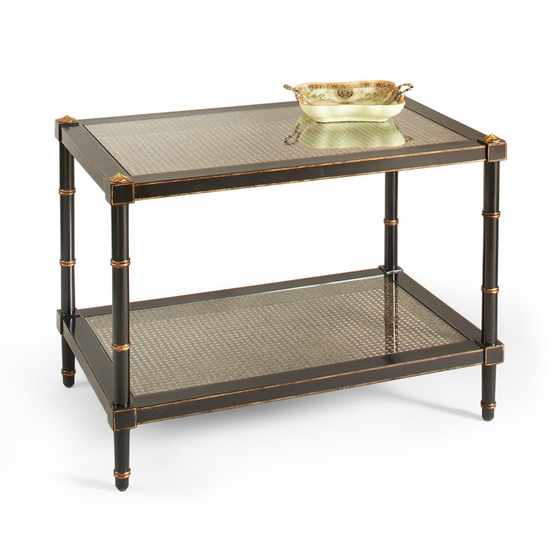 Cane Glass Top Coffee Table