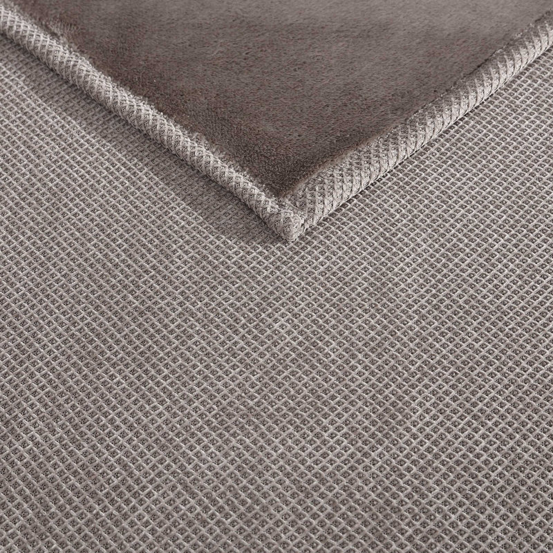 Vera Wang Chenille Jacquard Solid Reversible Blanket, Brown, King
