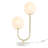 Metal 2-Light Globe Table Lamp