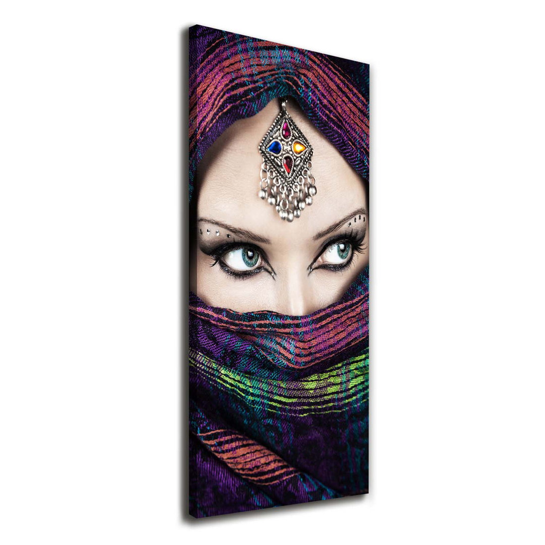 Indische Frau - Kunstdrucke auf Leinwand - Wrapped Canvas