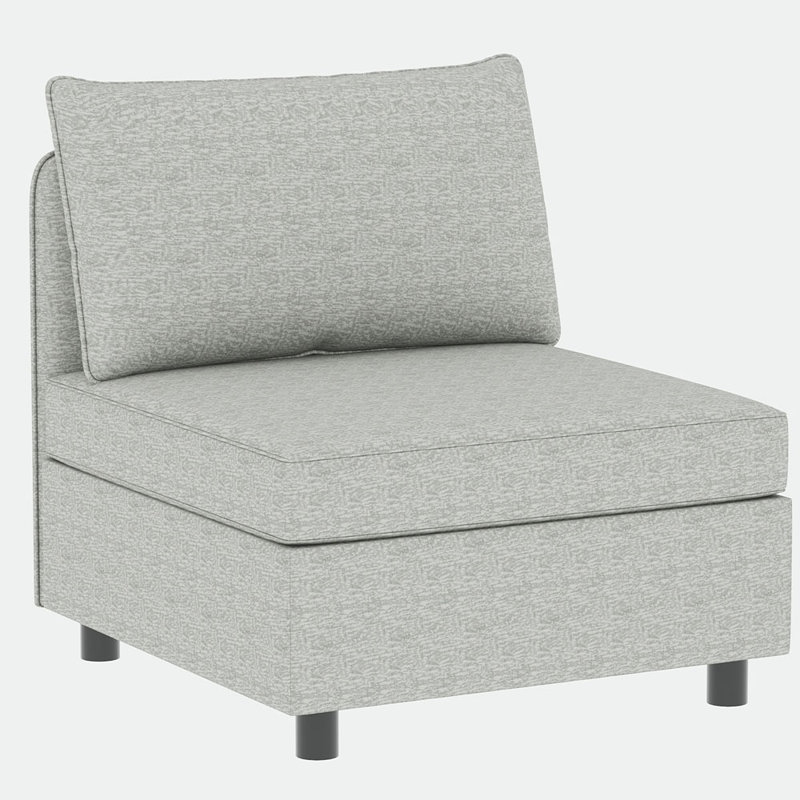 Siège sans accoudoirs pour canapé modulaire modulaire, Gris
