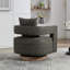 Fauteuil demi-tonneau pivotant avec dossier ouvert en polyuréthane gris-1470114099-1470114097