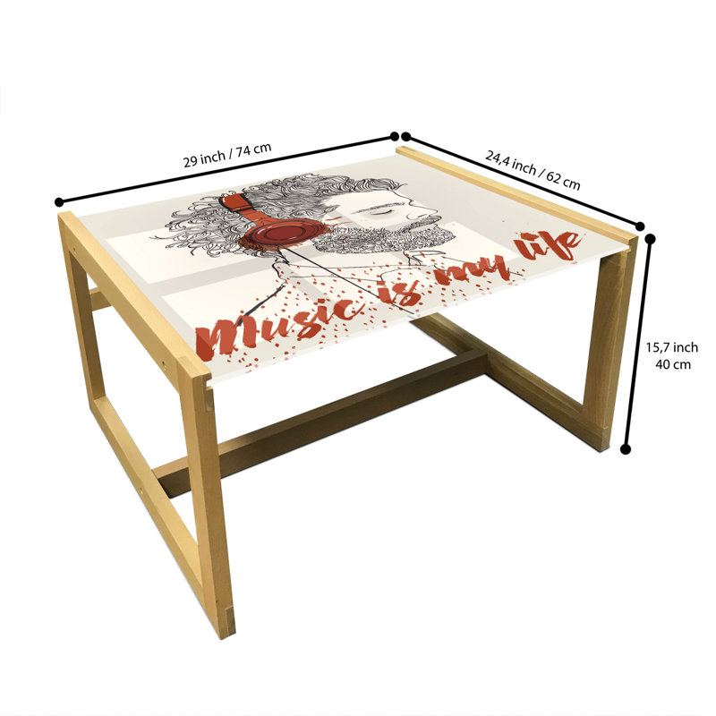 Irmentraud Sled Coffee Table, 62cm H x 74cm W x 40cm D