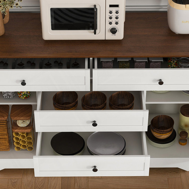 Îlot de cuisine de 54 po avec armoire de rangement et tablette réglable