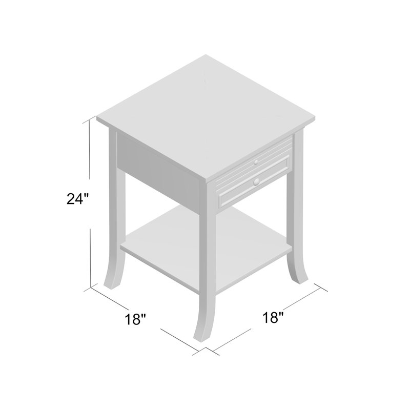 Carbin End Table with Storage, Mahogany